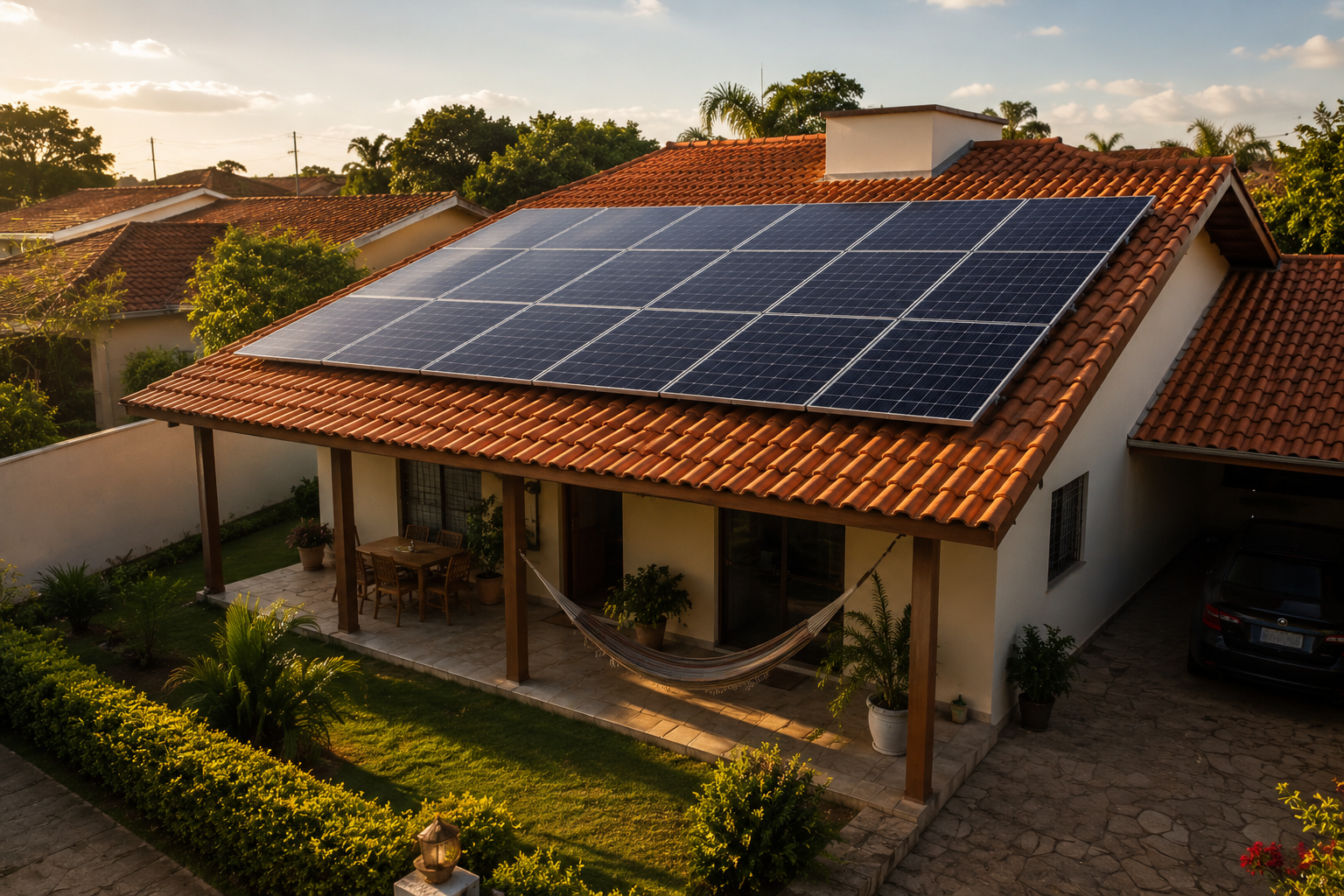 Sistema residencial em cobertura